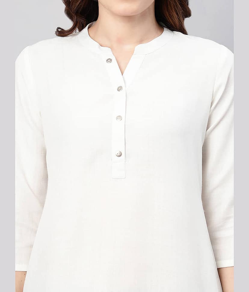 Flamboyant Women's Cotton Tunic ( Black ) view 2