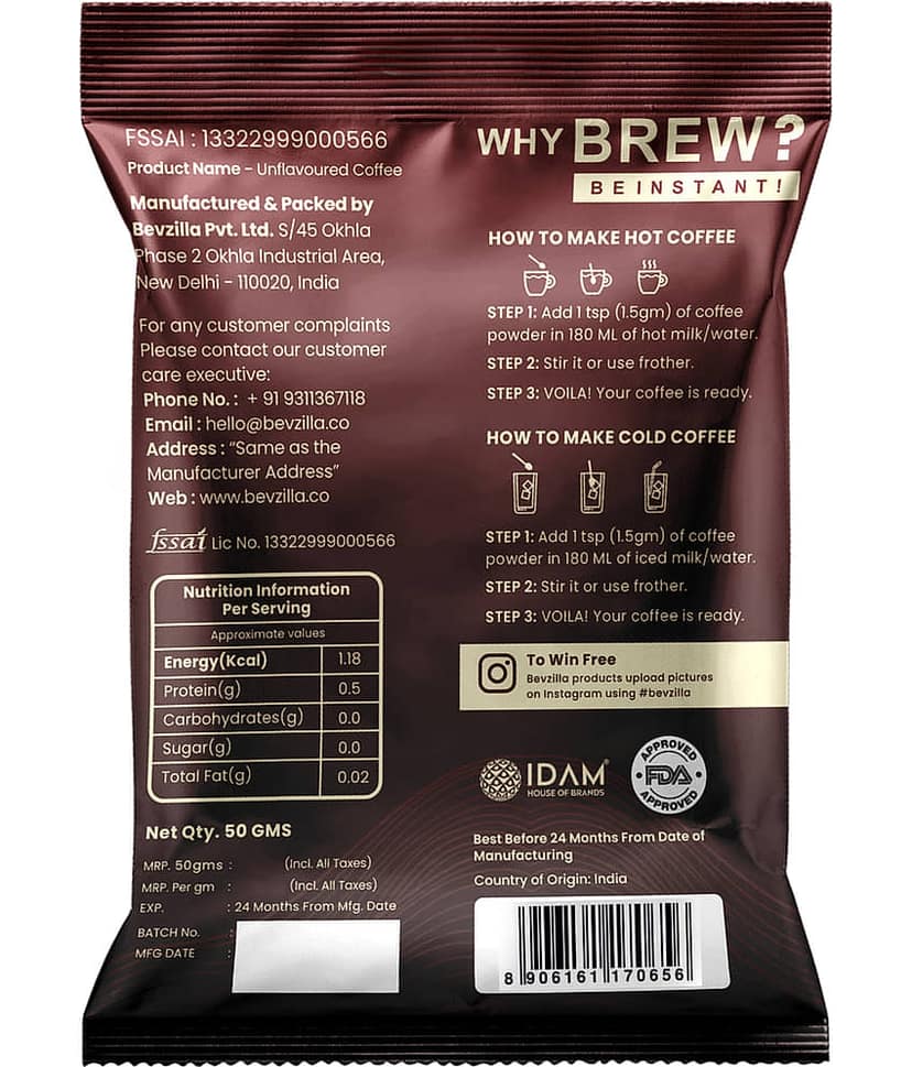 Bevzilla Instant Coffee Powder 400 gm view 3