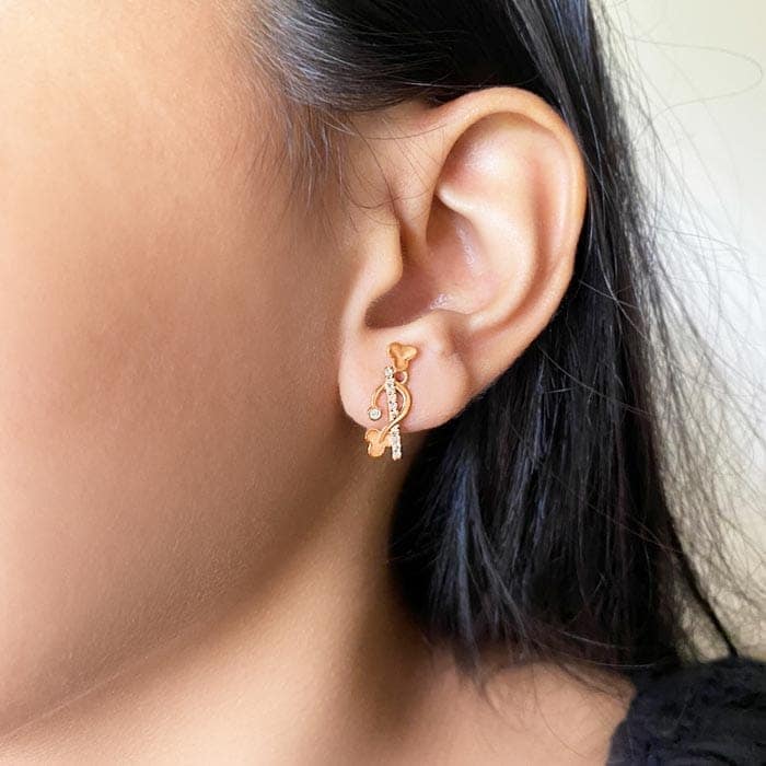 Rose Gold Cluster Pendant Set view 2