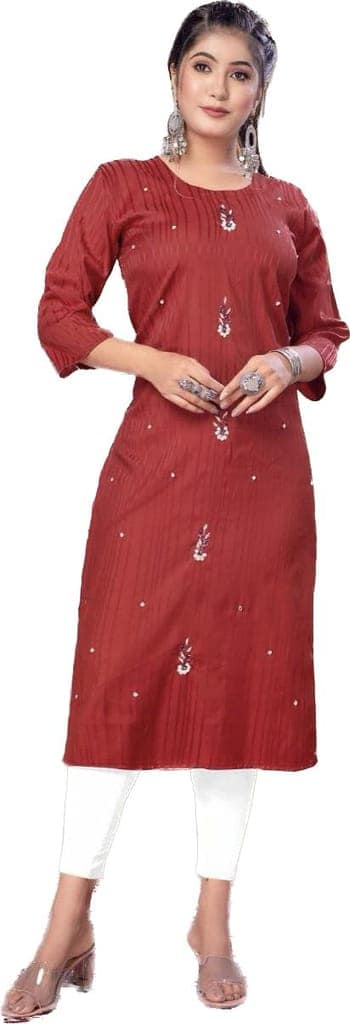 Designer Zardosi Hand Work Embroidery Kurti view 7