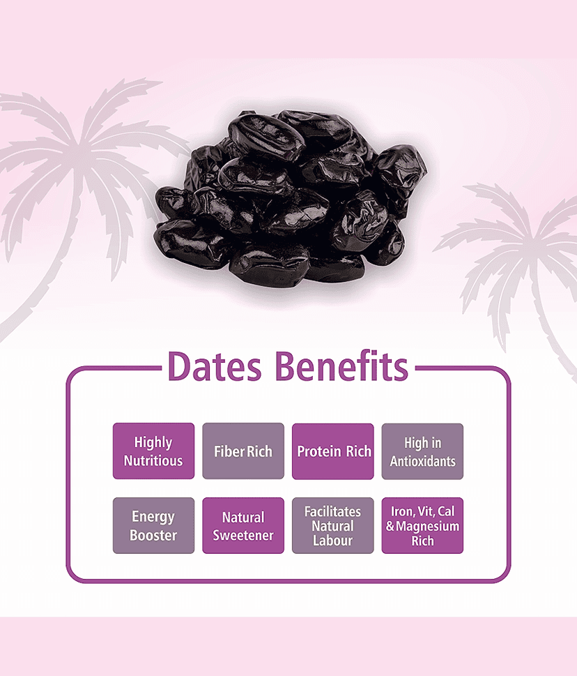 Everyday Four Seedless Omani Dates (Khajoor) 400g view 2