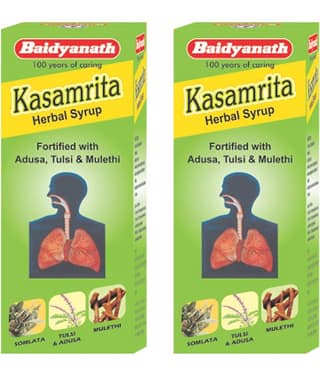 Baidyanath Kasamrit Herbal Cough Syrup 100Ml (Pack of 2)