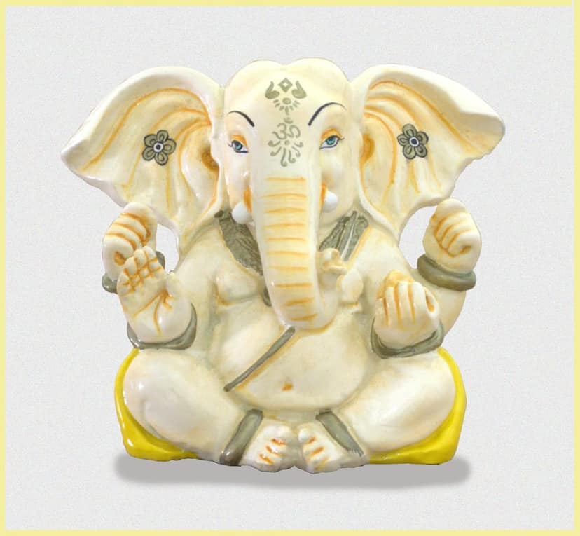 COPPERHOARD Resin Ganesh Idol,Vinayaka Statue,Ganpati Murti,Ganesha Idol for Home Decor,Ganesh ji Statue for Home & Office Temple,Ganesh Chaturthi Puja Room