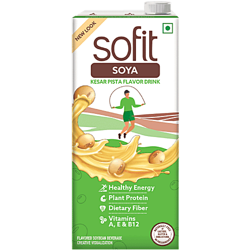 Sofit Soya Drink Kesar Pista, 1 L Tetra