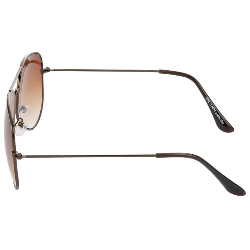 HRINKAR Pilot Stylish Sunglasses For Men And Women (Green And Brown Lens | Silver And Brown Frame - HCMB160) With Free Paper 3D Glass view 7