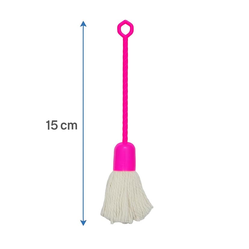 Traditional & Modern Oil Spreader Combo � Wooden Cotton Cloth Brush + Heat-Resistant Plastic Handle Thread Brush � Ghee/Oil Applicator Ideal for Dosa Tawa, Appam Pan & Iron Pans view 4