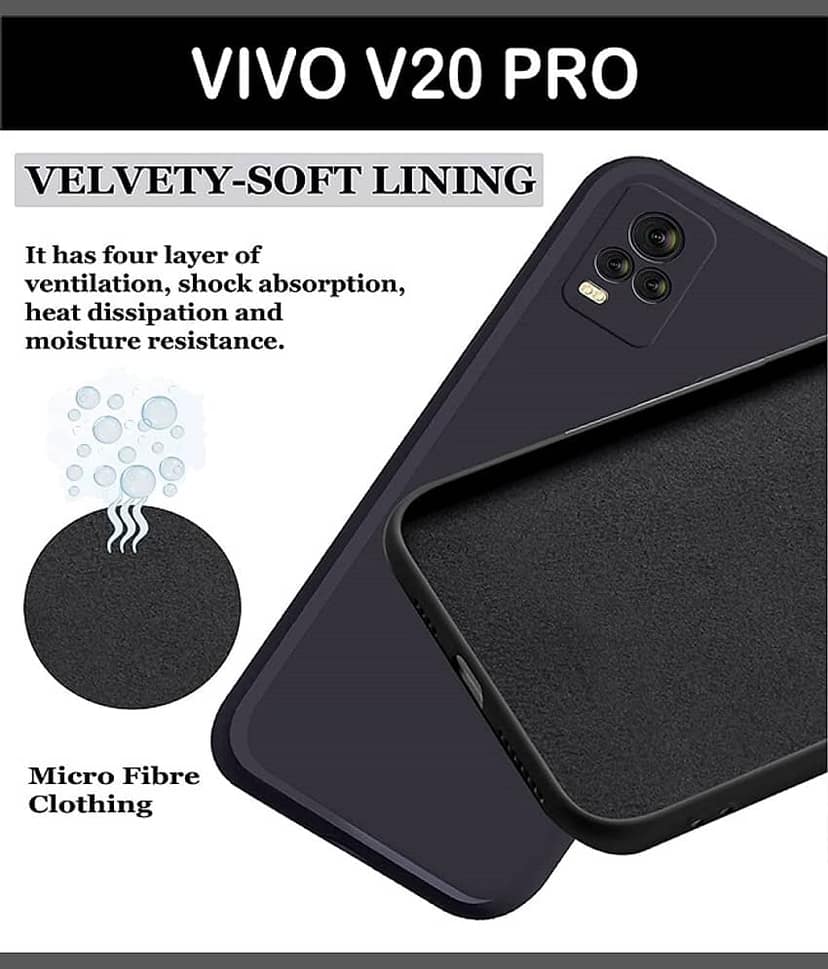ZAMN - Plain Cases Compatible For Silicon Vivo V20 Pro ( Pack of 1 ) view 2