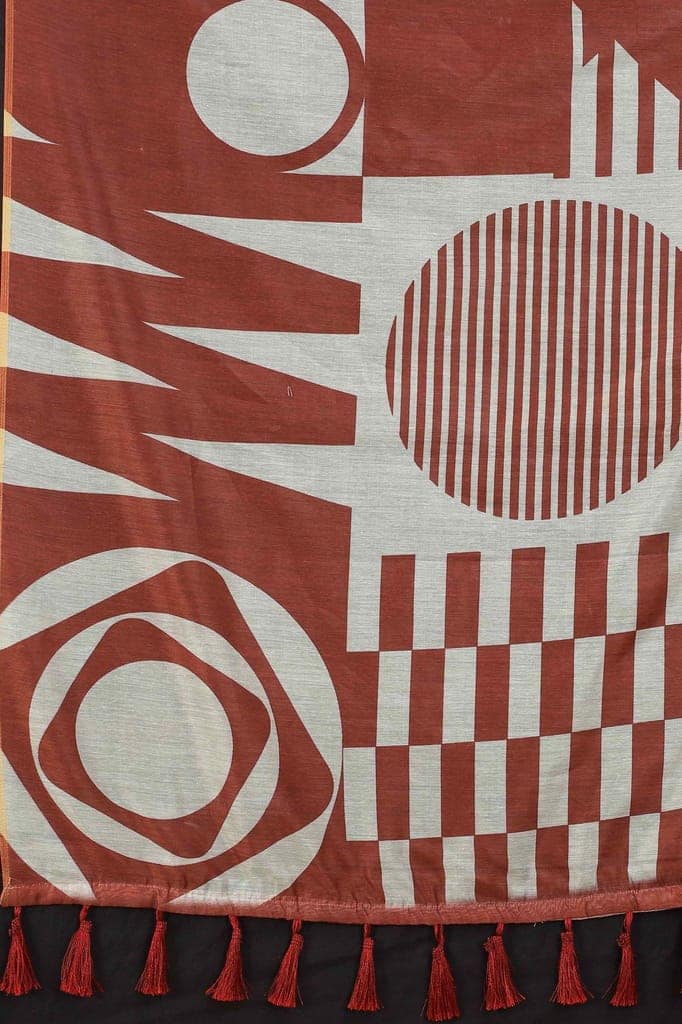 Women's Chanderi Digital Print Saree view 6