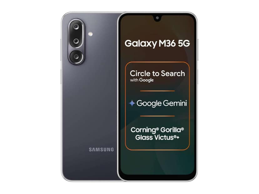 Samsung M36 5G Smartphone, 8GB RAM, 128GB Storage - Velvet Black