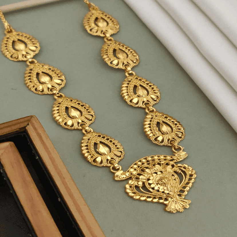 New High gold plated peacock designer neckless for girls and women's (RK_PN-4) & CHAIN-PENDANTS necklaces & chains (COMBO PACK OF 2 PIC) view 4