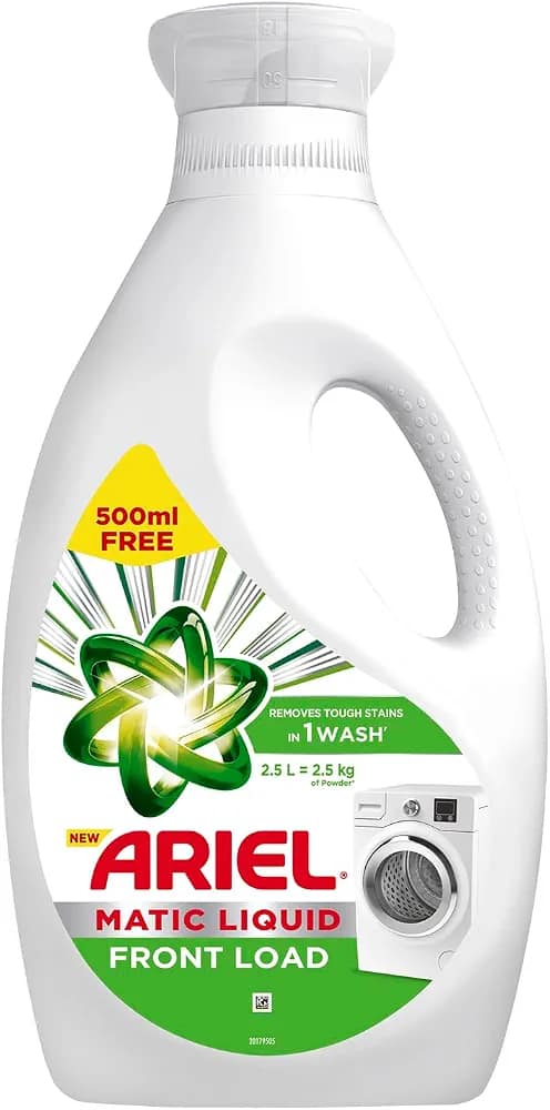 Ariel Matic Front Load Liquid Detergent, 2 L (Get 500 ml Free)