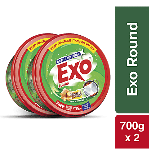 Exo Dishwash Bar - Round, Touch & Shine, 700 g Pack of 2