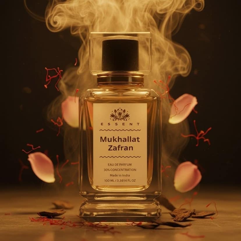 Essent Perfumes Mukhallat Zafran Eau de Parfum (EDP) – Sweet Saffron Oud Long Lasting Perfume – Unisex Fragrance view 3