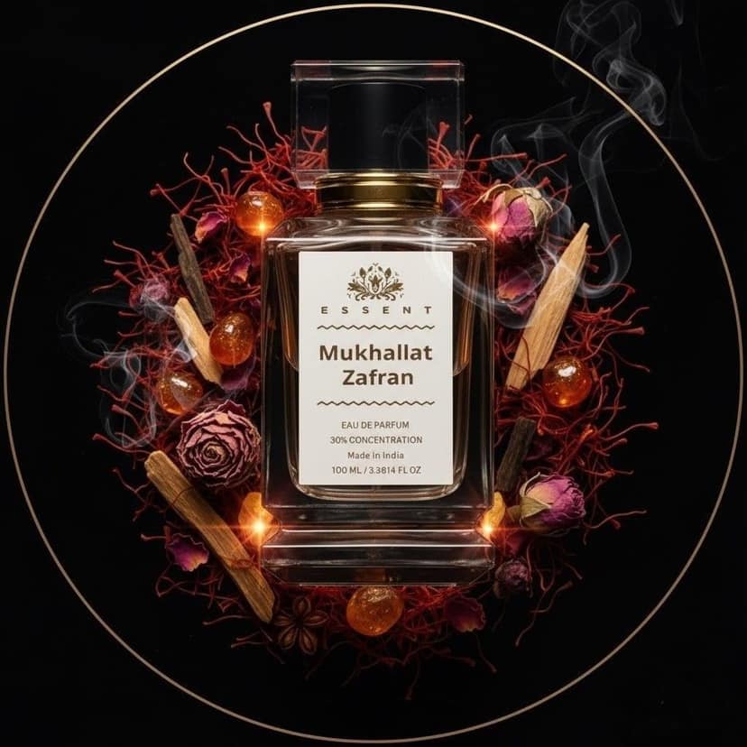 Essent Perfumes Mukhallat Zafran Eau de Parfum (EDP) – Sweet Saffron Oud Long Lasting Perfume – Unisex Fragrance view 4