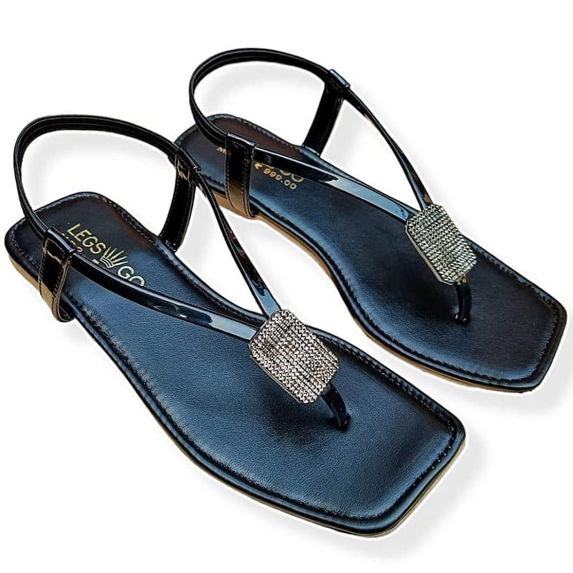 LEGS GO Women's Embellished Flat Sandal view 4