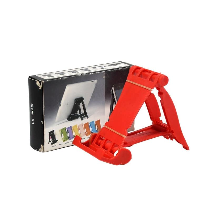 Adjustable Foldable Plastic Square Mobile Stand Premium Mobile Stand Use For Home , Office & Multiuse view 4