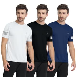 FTX Men Solid Round Neck Tshirt Pack Of 3