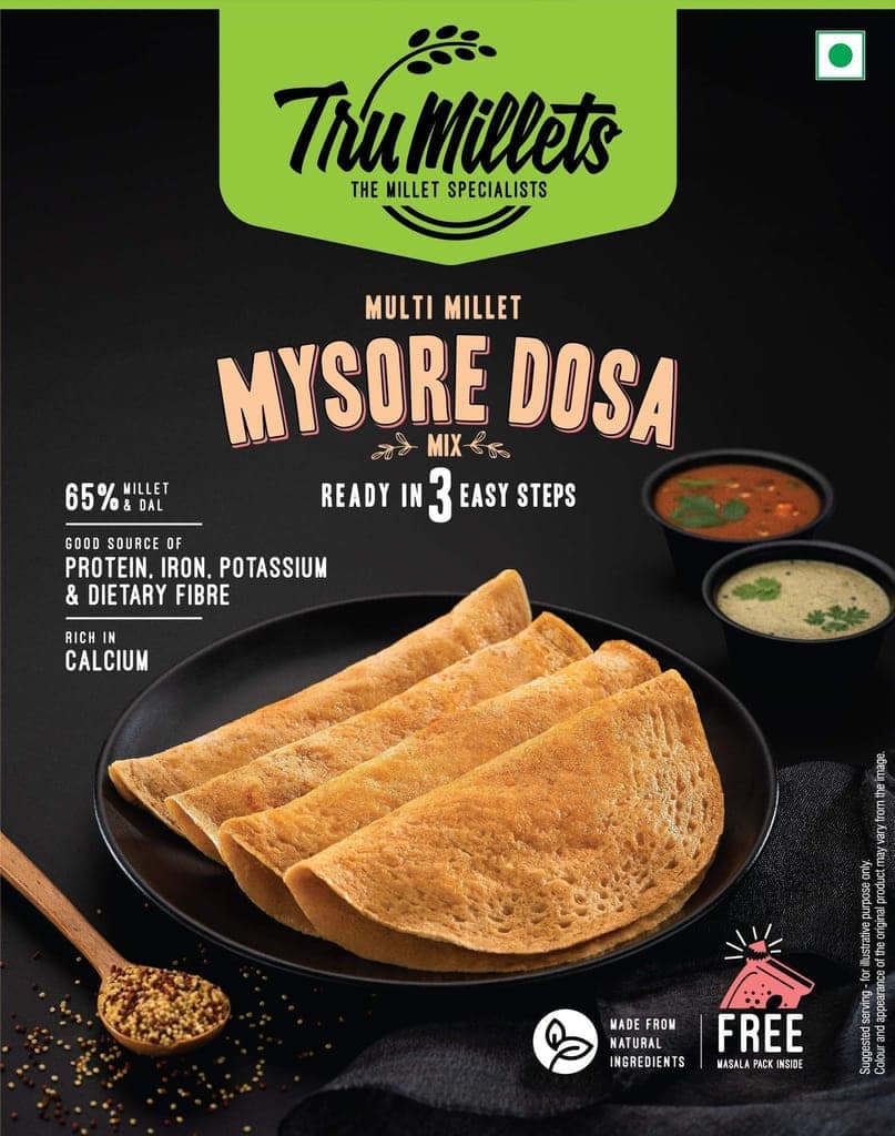 Trumillets Ready to Cook Mysore Dosa 250g, Bisibelebath 200g and Veg Pulao 200g (Pack of 3) view 7