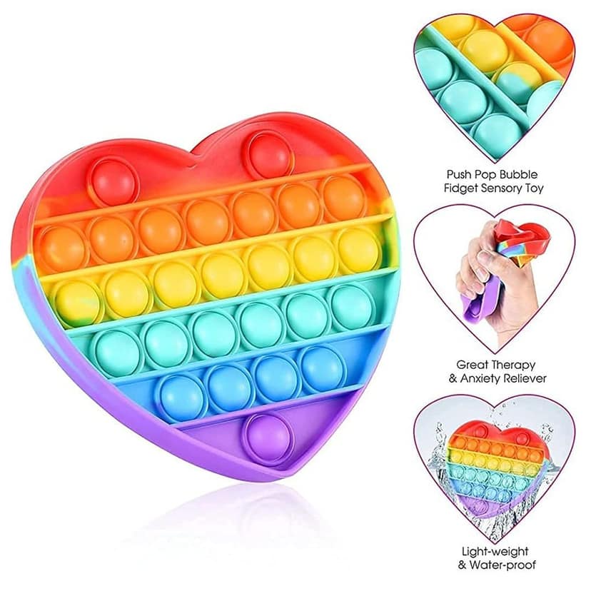 Nawani Pop It Fidget Push Pop Bubble Fidget Sensory Silicone Stress Relief Sensory Toy for Kids view 2