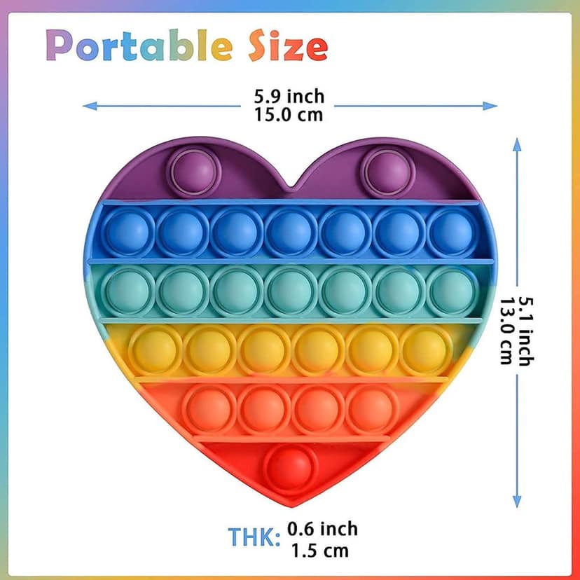 Nawani Pop It Fidget Push Pop Bubble Fidget Sensory Silicone Stress Relief Sensory Toy for Kids view 3
