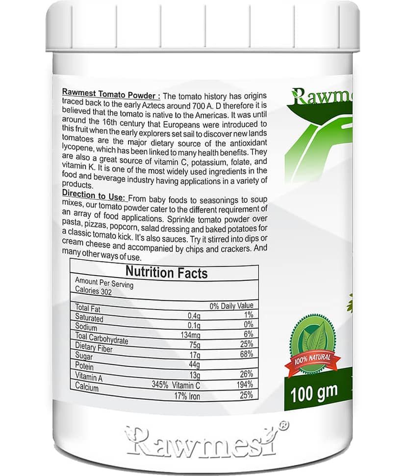 rawmest 100% Tomato Powder for Salad Dressing 100 g view 3
