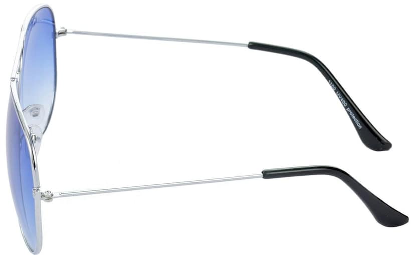 HRINKAR Men Over-sized Sunglasses Black & Silver Frame, Grey & Blue Lens (Medium) - Pack of 2 view 5