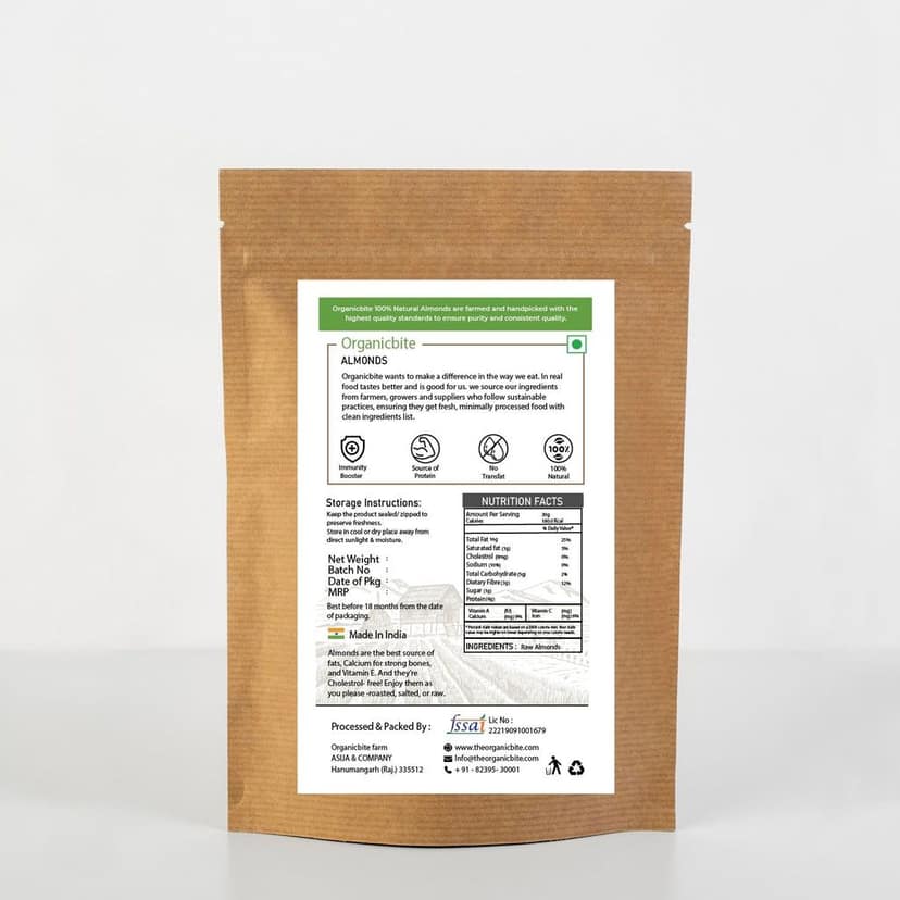 Almonds - 100% Natural Almonds Handpicked by farmers view 2