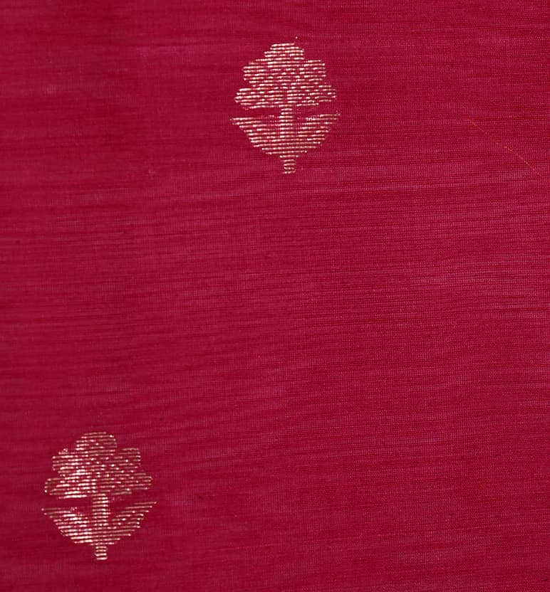 Handloom Chanderi Unstitched 2-Piece Silk By Cotton Suit Set view 3