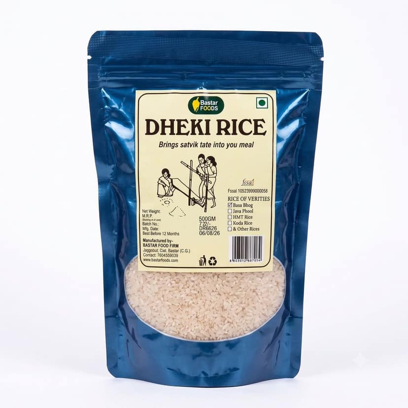 Bastar Foods Dhek Rice Basabhog, 500g view 2