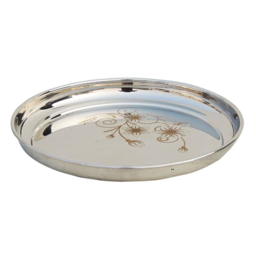 Pure Stainless Steel Thali Plate 13 Inch Dinner Plate (SMAS078 C) view 2
