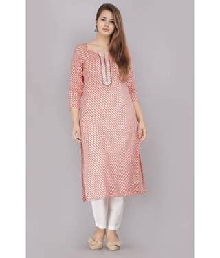 HIGHLIGHT FASHION EXPORT - Light Blue Cotton Women's Straight Kurti ( Pack of 1 )