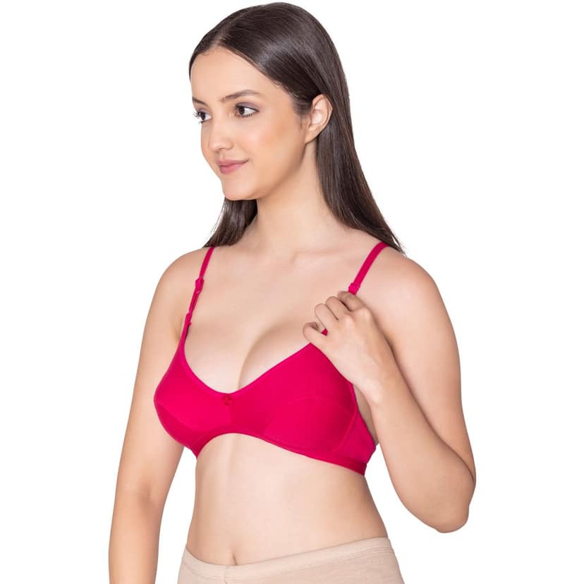Bodycare polycotton wirefree convertible straps comfortable non padded bra-1531BB view 3