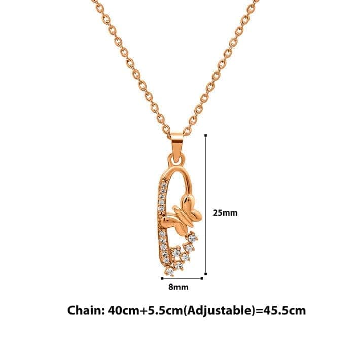 Rose Gold Serene Pendant with Chain view 4