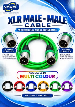 NOVEL XLR MALE - XLR MALE CABLE 3 YARD