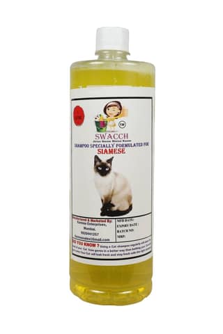 SWACCH Shampoo Specially FORMULATED for Siamese CAT (1 Litre) Lemon