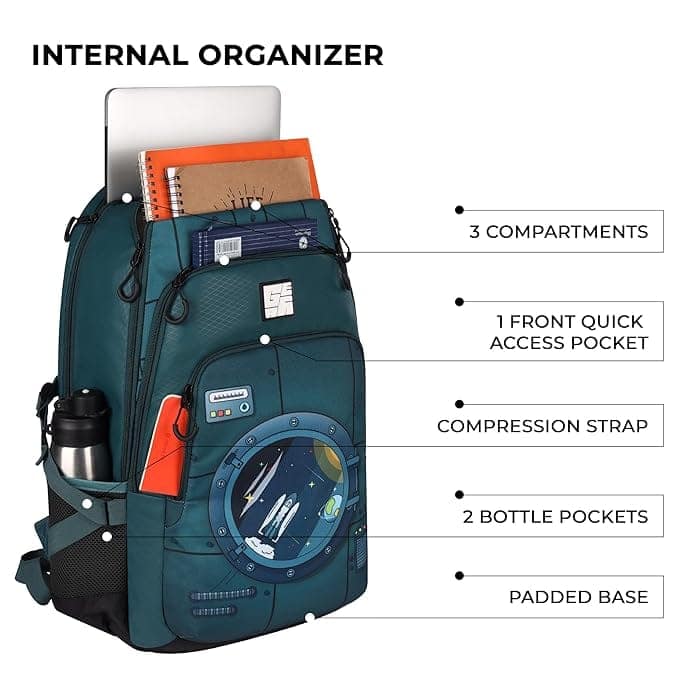 Gear Astronomer 37 L Large Water Resistant School Bag/College Bag/Casual Backpack/Daypack/Travel Backpack/Kids Bag for Boys/Girls view 2