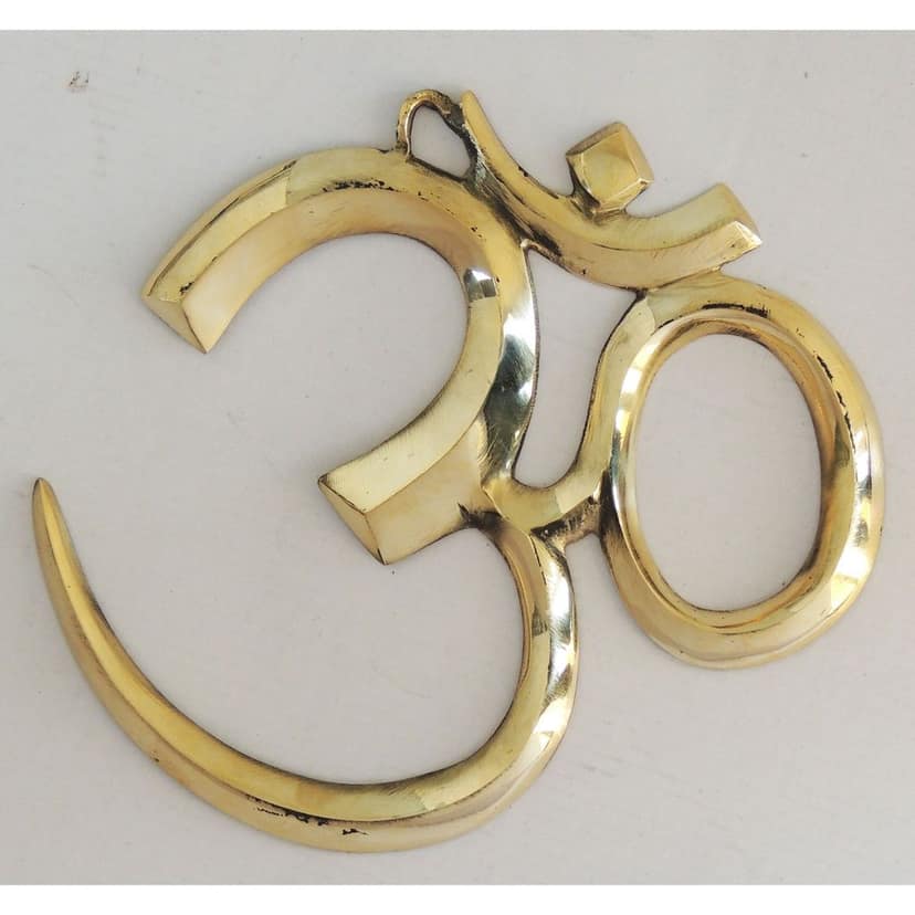Brass Showpiece Wall Hanging Om, Height : 8 Inch (FMAS657 D) view 2