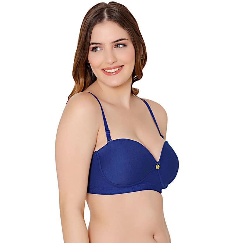 Bodycare cotton spandex wirefree convertible straps Seamless padded bra-6575B view 3