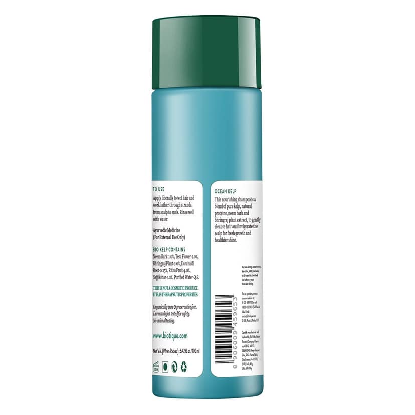Biotique Ocean Kelp Anti Hair Fall Shampoo 190ml view 2