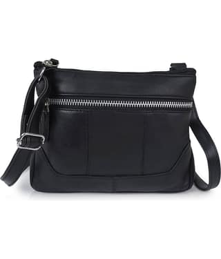 CIMONI Sling Bag Pure Leather Set of 1 ( Black )