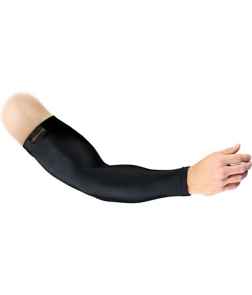GrandPitstop COOLFIT Arm Sleeves for Athletic Arm Sleeves Perfect for Cricket, Bike Riding, Cycling Lymphedema, Basketball, Baseball, Running & Outdoor Activities (Sold as a Pair) (Black) view 2