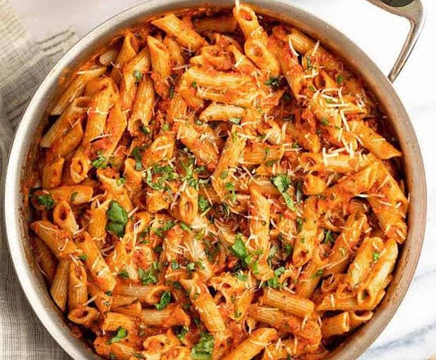 Mix sauce cheese pasta