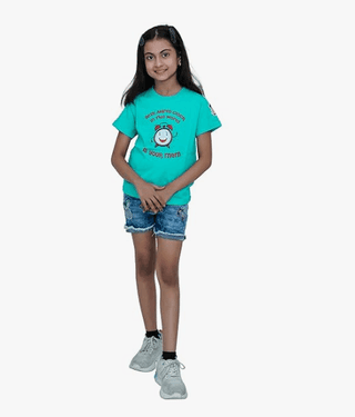 KUCHU Unisex Green T-shirt with 'Best Alarm Clock' Print