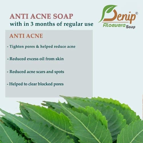 Denip Aloevera Soap for Refreshed and Acne free Skin (Pack of 3) view 3