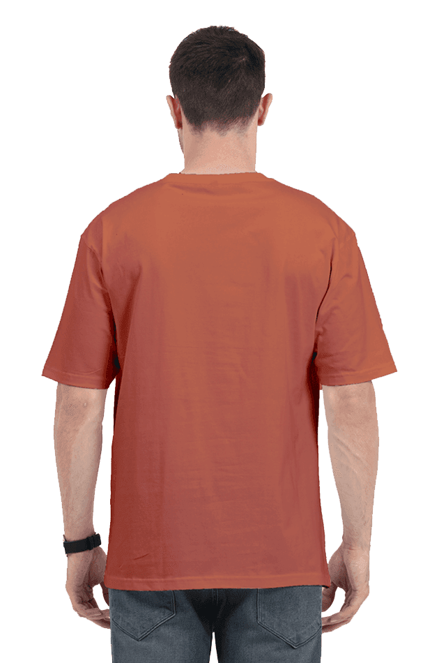 Clothikoo Classic Oversized T-Shirt (Coral Colour, 240 GSM) view 2