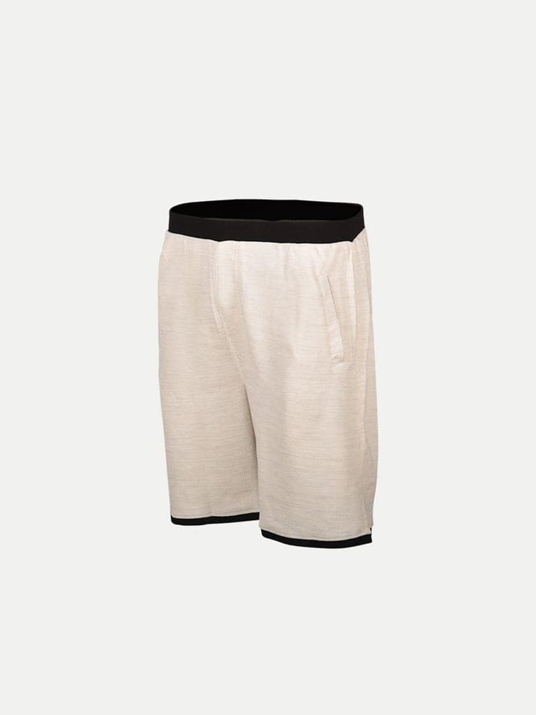 Mens Beige knitted Casual Shorts view 2