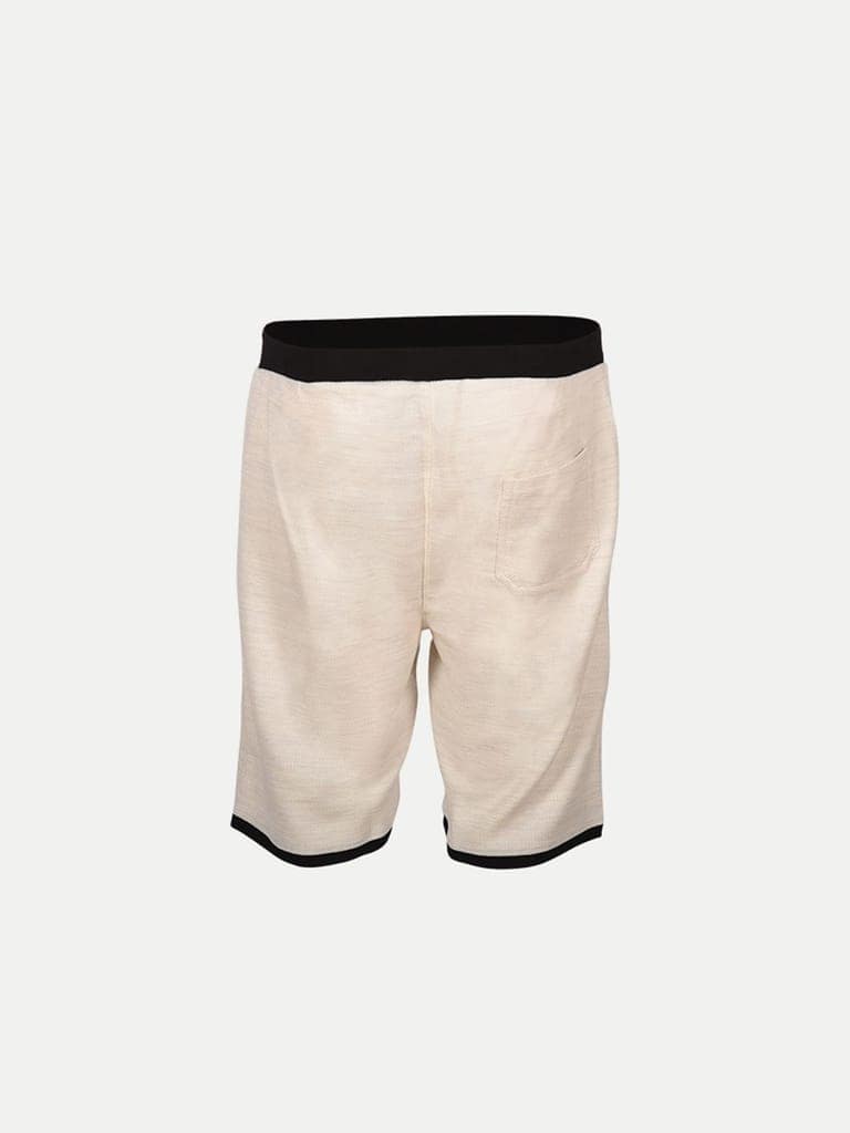Mens Beige knitted Casual Shorts view 4