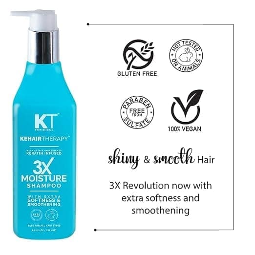3X Moisture Shampoo | Keratin-Infused with Active Ingredients for Extra Softness & Smoothness | Sulfate-Free, Paraben-Free | 250ml view 3