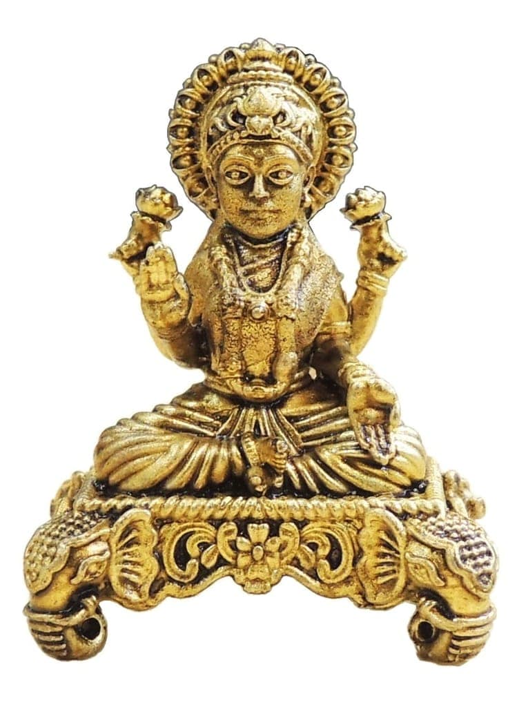 Small Brass Laxmi Ji Idol Statue for Home Temple, Height : 2 Inch (BSMAS1926 L) view 2
