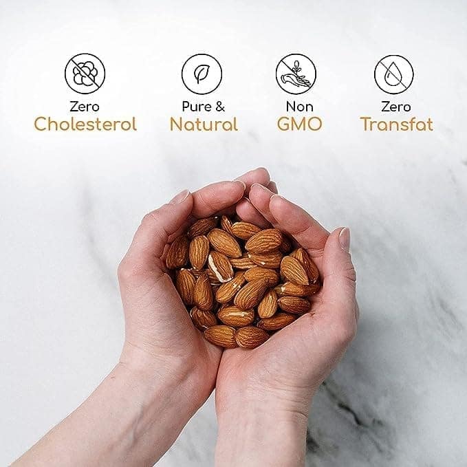 Bazana 100% California Raw Almonds 205gx2 | High Fiber & Immune Boosting | Gluten-Free & Skin-Nourishing | Antioxidant Rich, Energy-Boosting, Heart-Healthy Snack | Ideal for Recipes, Brown view 7
